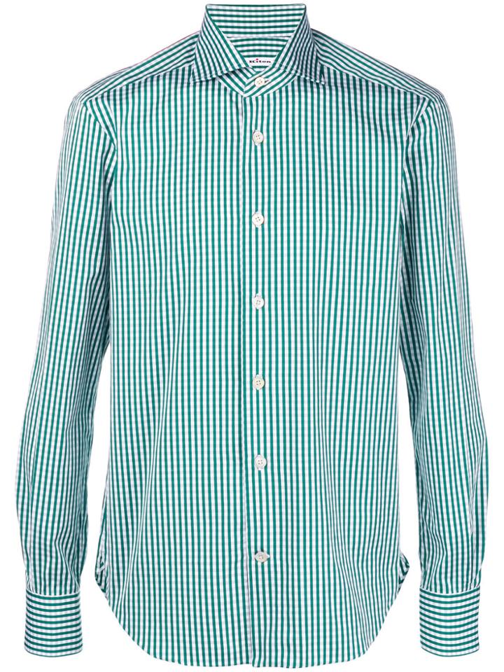 Kiton Classic Checked Shirt - Green