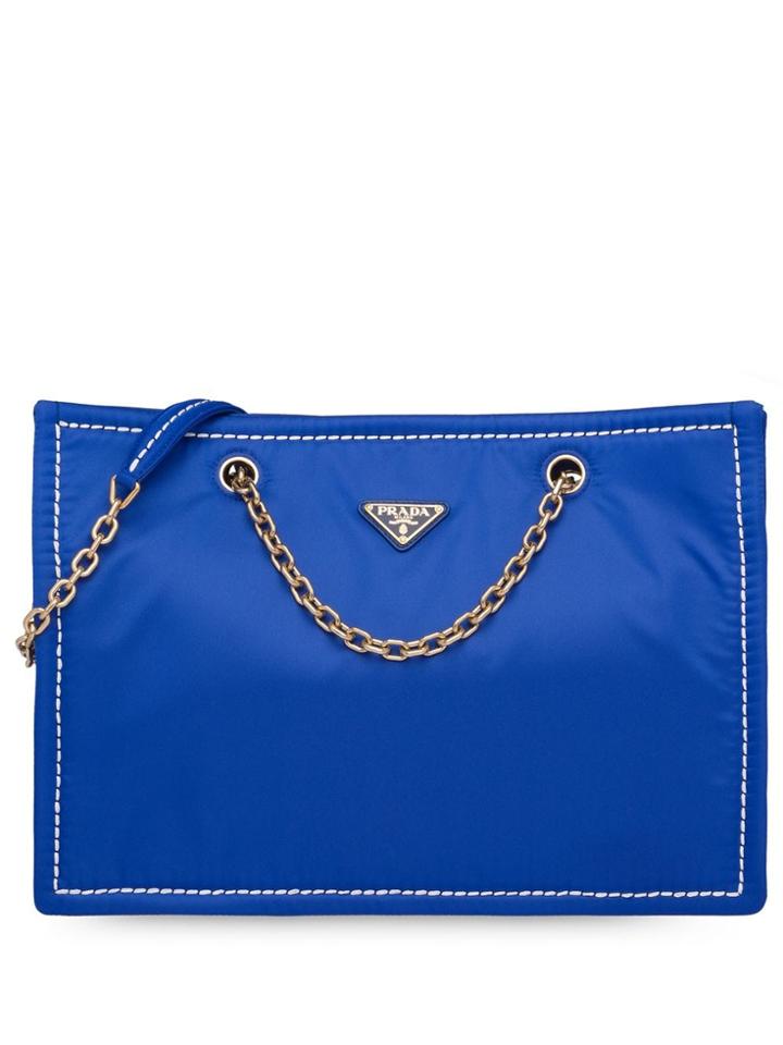 Prada Large Box Tote Bag - Blue