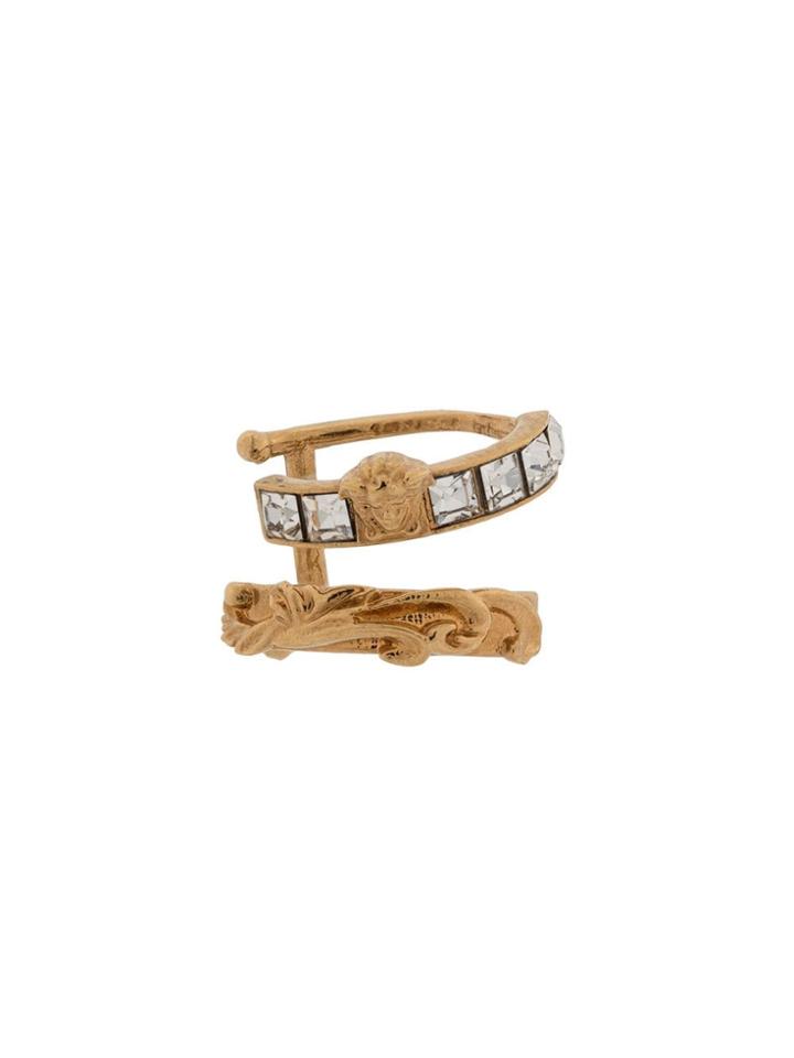 Versace Crystal Embellished Earcuff - Gold