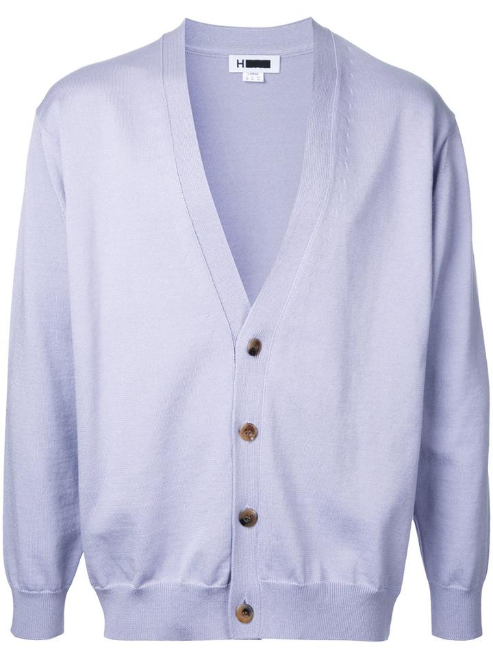 H Beauty & Youth Button Up Cardigan, Men's, Size: Small, Pink/purple, Cotton