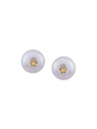 Carolina Bucci Sapphire Stud Earring, Women's, Yellow/orange