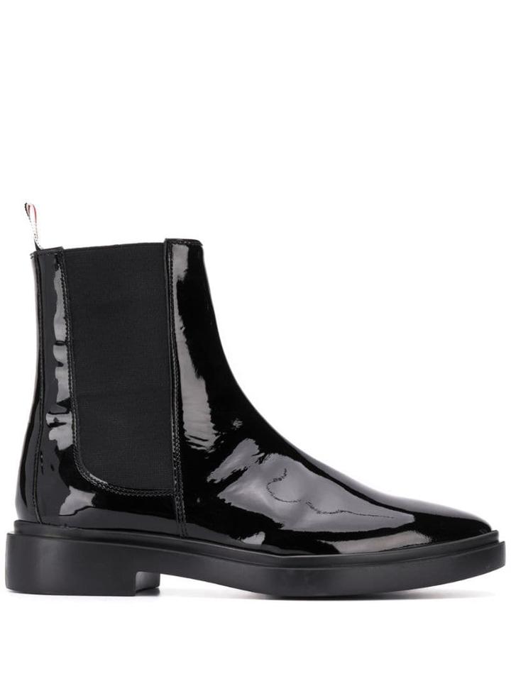 Thom Browne Soft Leather Chelsea Boot - Black