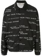 Drôle De Monsieur 'not From Paris' Print Jacket - Black
