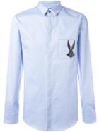 Iceberg Bunny Print Shirt, Men's, Size: Medium, Blue, Cotton