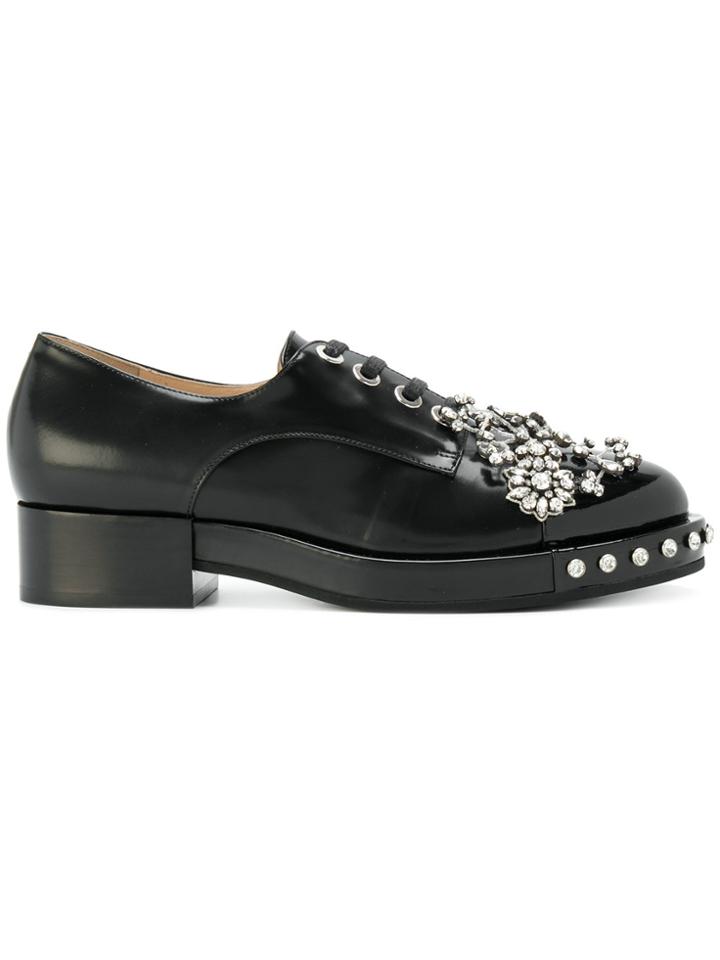 No21 Embellished Brogues - Black