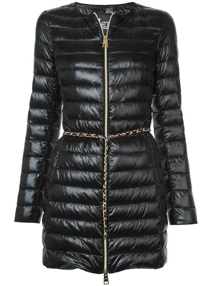 Herno Chain Belt Puffer Jacket - Black