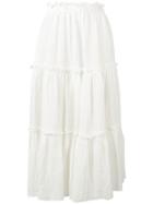 Lisa Marie Fernandez Ruffle Peasant Skirt - White