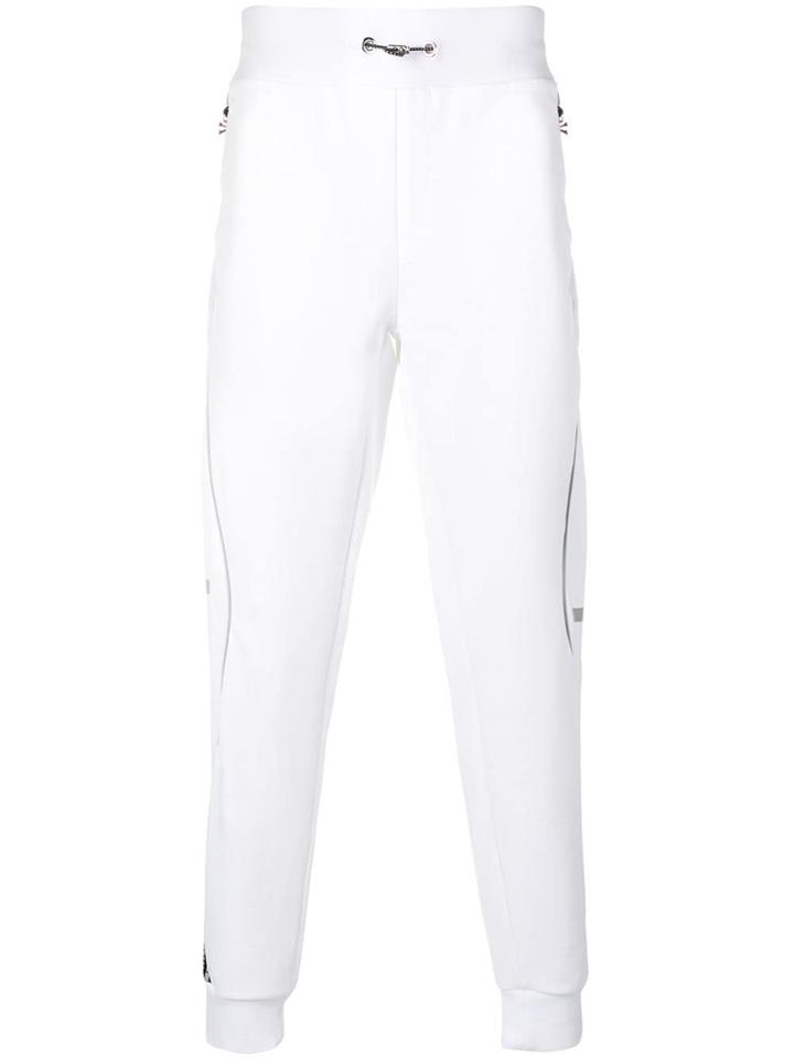 Philipp Plein White Logo Track Pants