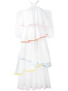 Anna October - Ruffled Dress - Women - Silk/polyethylene - S, White, Silk/polyethylene