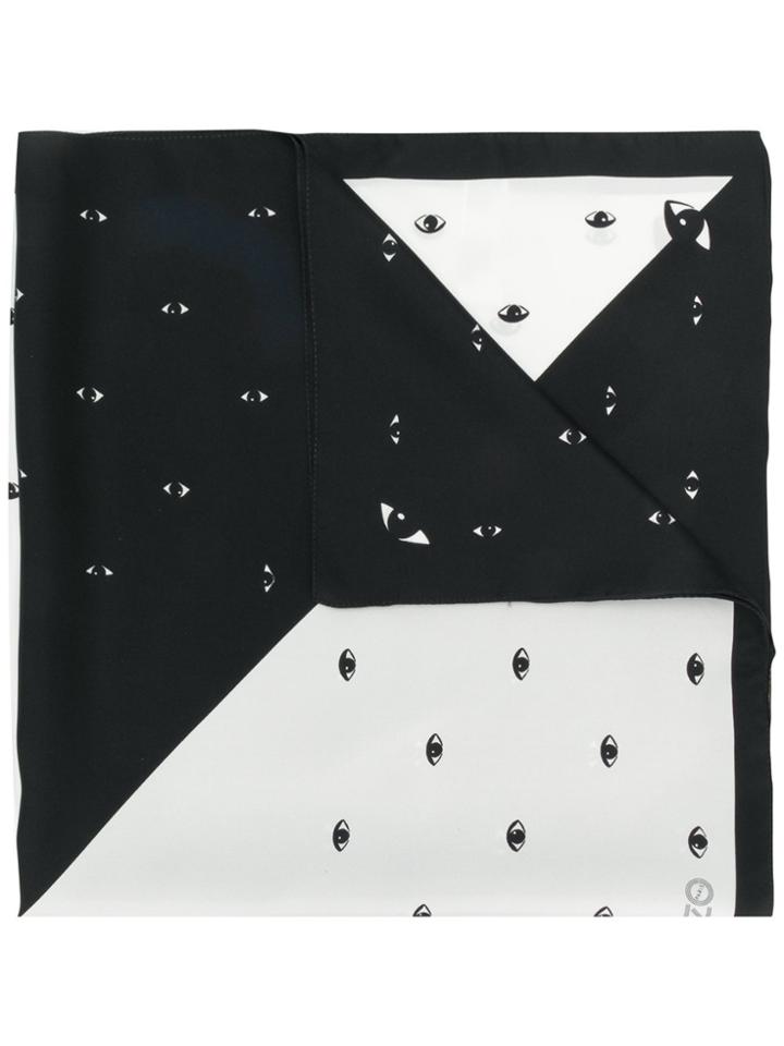 Kenzo Eyes Scarf - White