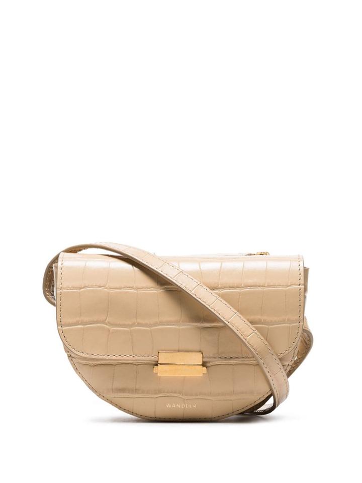 Wandler Ivory Anna Small Crocodile-embossed Leather Belt Bag -