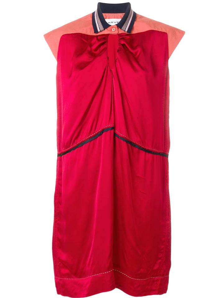 Carven Polo Collar Dress - Red