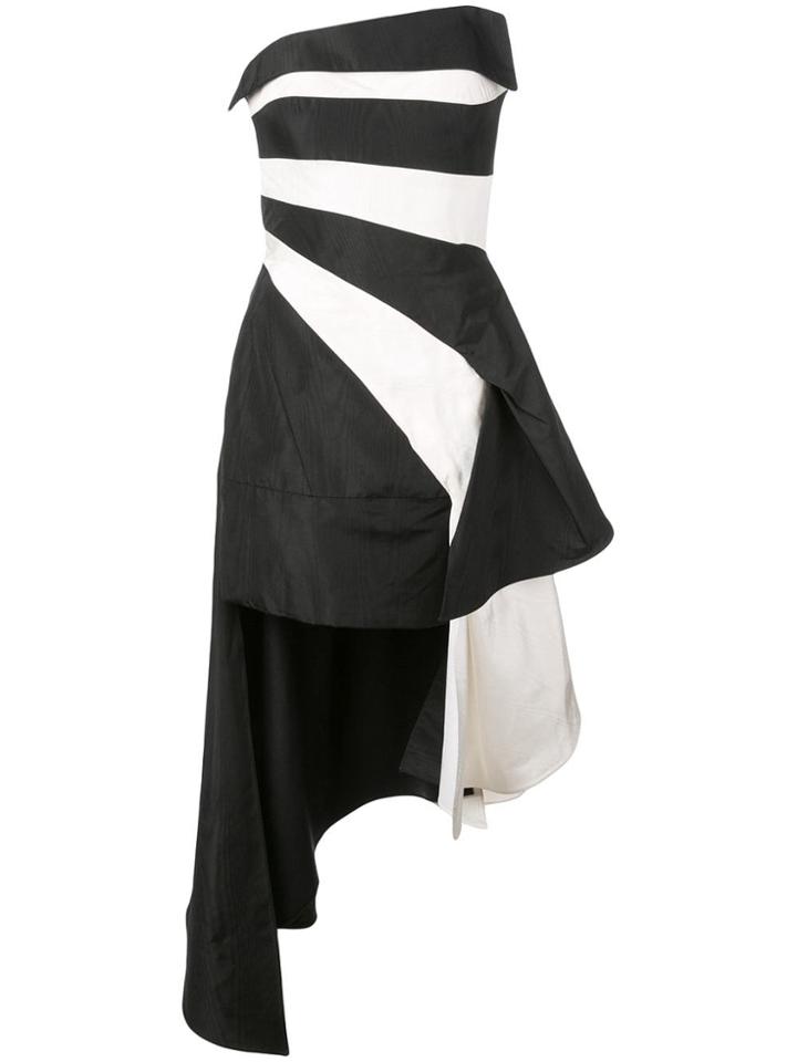 Rubin Singer Strapless Asymmetric Cocktail Dress - Black