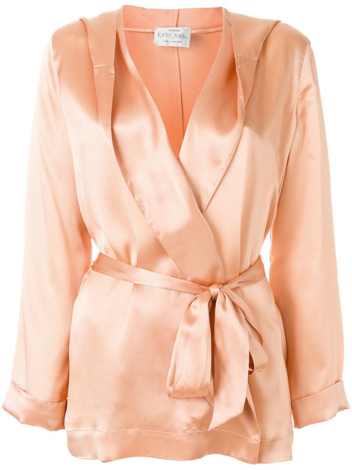 Forte Forte Belted Robe Jacket - Yellow & Orange