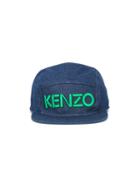 Kenzo Kids Embroidered Logo Cap, Size: 56 Cm, Blue