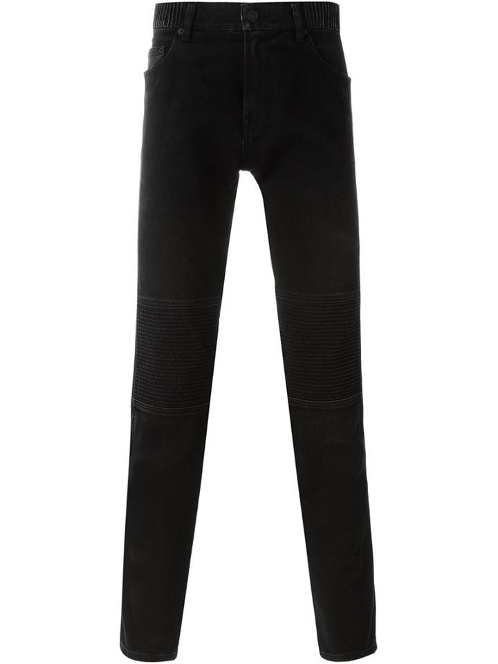 Kenzo Biker Straight Leg Jeans, Men's, Size: 30, Black, Spandex/elastane/cotton