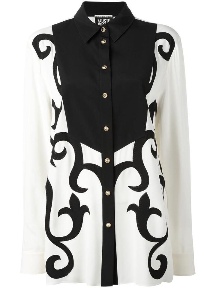Fausto Puglisi Jacquard Button Down Shirt, Women's, Size: 42, Nude/neutrals, Silk/acetate