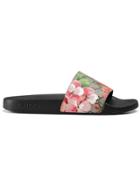 Gucci Gg Blooms Supreme Slide Sandals - Black