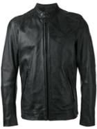 Diesel Zip Jacket, Men's, Size: Large, Black, Leather