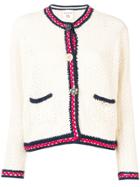 Semicouture Contrast Trim Knitted Jacket - Neutrals