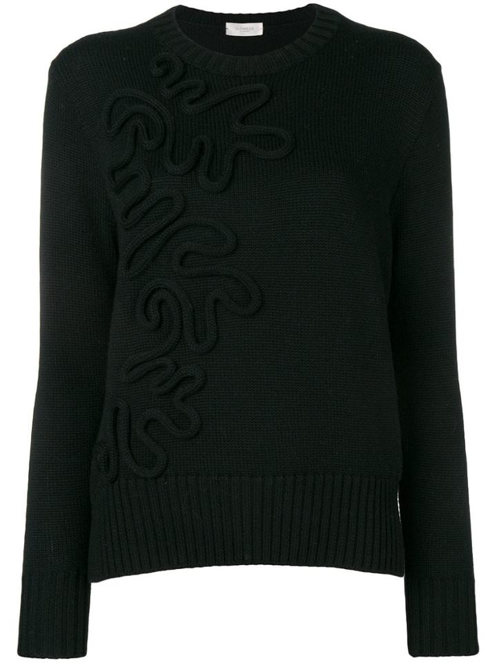 Zanone Textured Details Jumper - Black