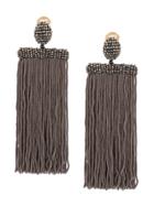 Oscar De La Renta Waterfall Tassel Earrings - Metallic