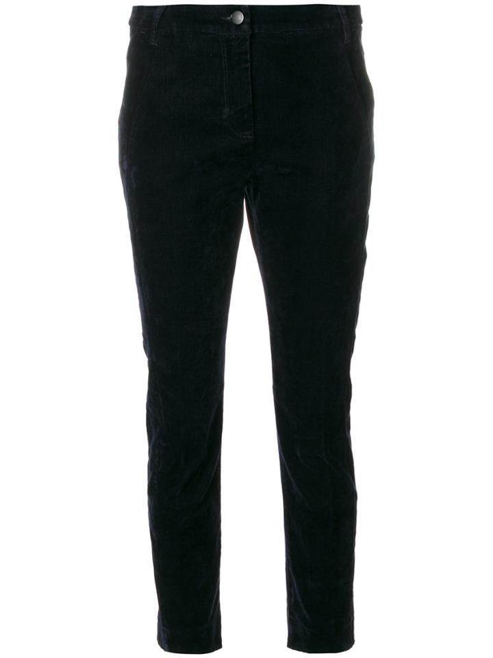 Dorothee Schumacher Velvet Texture Trousers - Blue