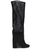 Mm6 Maison Margiela Covered Knee-high Boots - Black