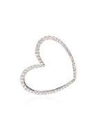 Yvonne Léon 18kt White Gold Heart Diamond Earring - Silver