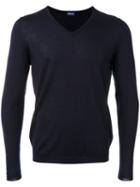Drumohr - V-neck Jumper - Men - Silk/cashmere - 46, Blue, Silk/cashmere