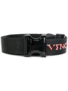 Ermanno Scervino Branded Clasp Belt - Black