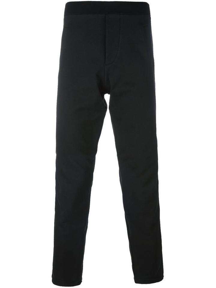 Mcq Alexander Mcqueen Zipper Detail Track Pants, Men's, Size: Small, Black, Cotton/polyester