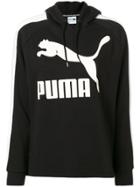Puma Logo Printed Hoodie - Black