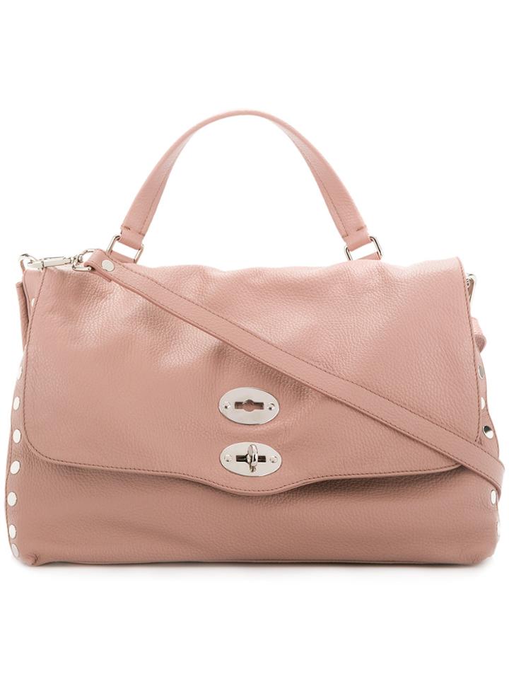 Zanellato Double Twist Lock Tote - Pink & Purple