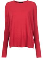 Victor Alfaro Dolman Sleeve Jumper, Women's, Size: Medium, Red, Polyester/rayon