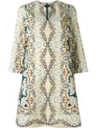 Etro Floral Print Dress, Women's, Size: 44, Nude/neutrals, Cotton