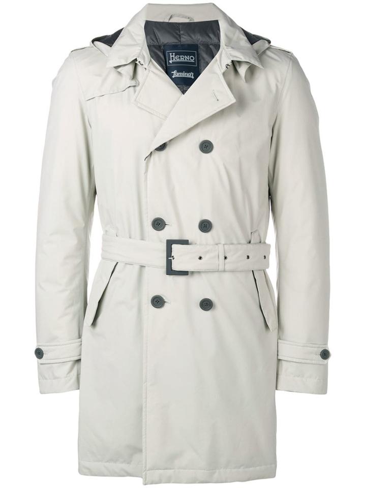 Herno Double-breasted Trench Coat - Neutrals