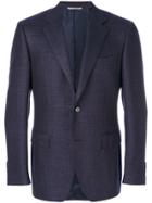 Canali Textured Fitted Blazer - Blue
