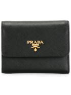 Prada Saffiano Tri-fold Wallet - Black