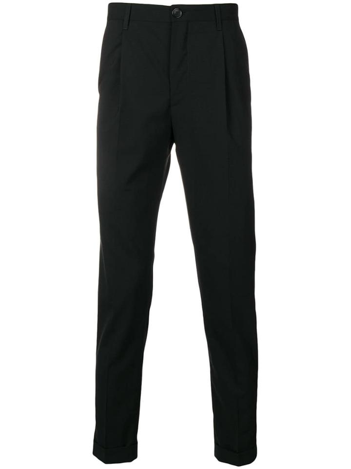 Ps By Paul Smith Mid-rise Tailored Trousers - Black