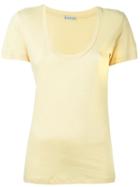 Moncler Scoop Neck T-shirt, Women's, Size: M, Yellow/orange, Cotton