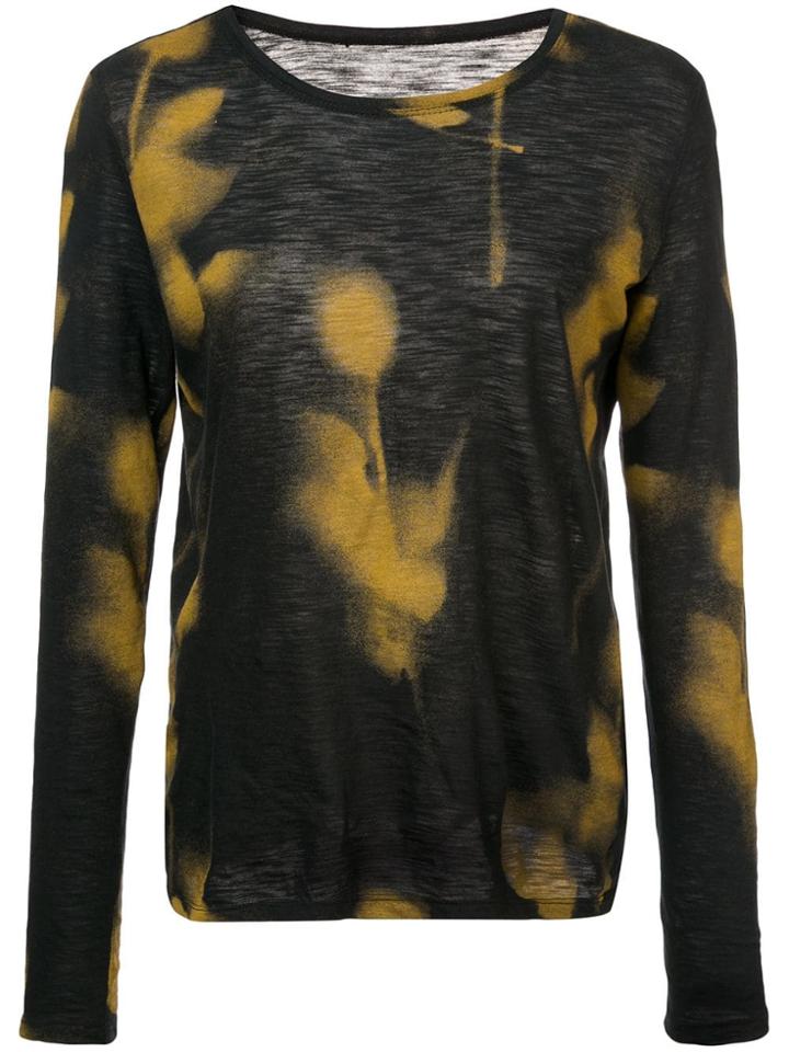 Proenza Schouler Rose Imprint Long Sleeve T-shirt - Yellow
