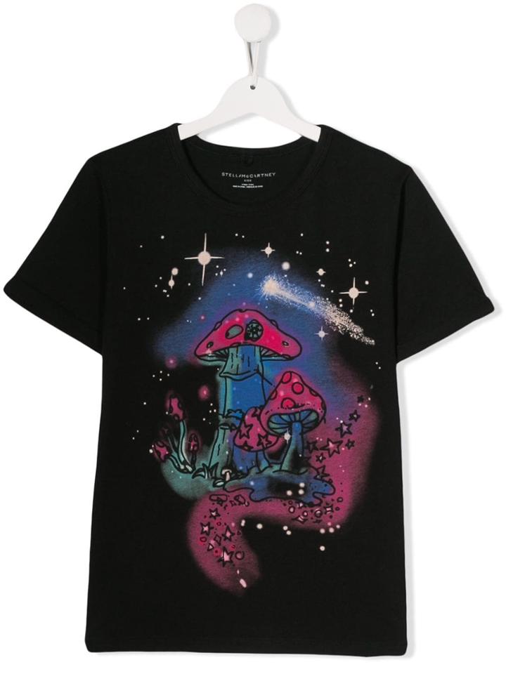 Stella Mccartney Kids Teen Mushroom Print T-shirt - Black