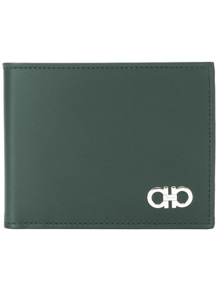 Salvatore Ferragamo Double Gancini Wallet - Green