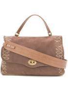 Zanellato Studded Shoulder Bag - Brown
