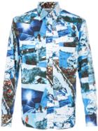 Gitman Vintage - Skying Print Shirt - Men - Cotton - M, Blue, Cotton