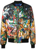 Philipp Plein Jungle Print Bomber Jacket - Black
