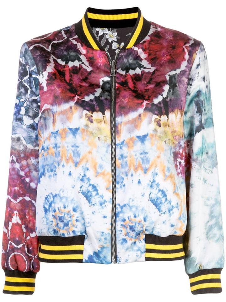 Alice+olivia Lonnie Tie Dye Bomber Jacket - Multicolour