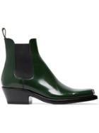 Calvin Klein 205w39nyc Green Claire 40 Patent Leather Boots