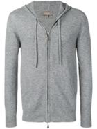 N.peal Hooded Zip Knitted Top - Grey